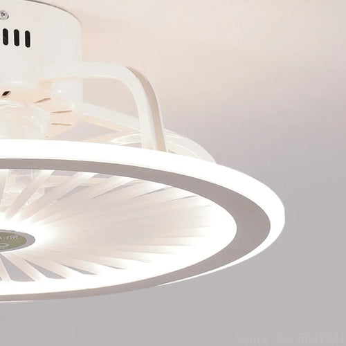 110V / 220V Nordic Simple Bedroom Ceiling Fan Lamp Invisible Restaurant Living Room Children's Room Intelligent Fan Home Decor - vue 5 sur 13