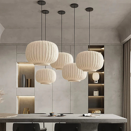 suspension en tissu de soie nordique pour décoration intérieure - vue 2 sur 9