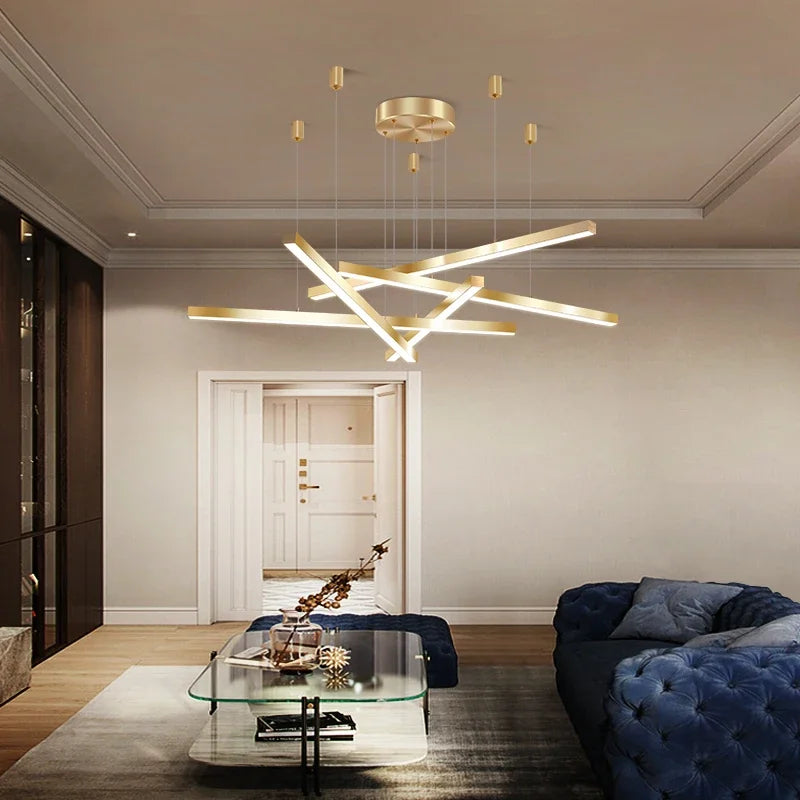 suspension en cuivre avec bande dorée pour décoration intérieure - vue 1 sur 14