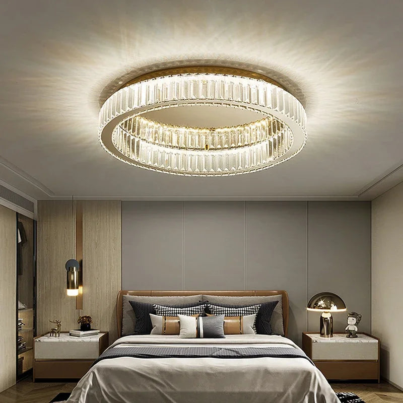 plafonnier en cristal luxueux pour décoration intérieure moderne - vue 3 sur 9