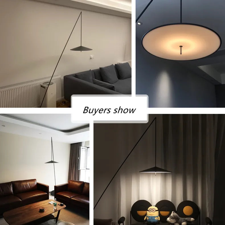 Nordic ins style designer tumbler LED floor lamp Living reading Room Showroom fisherman Indoor Lighting Corner Standing Light - vue 6 sur 7