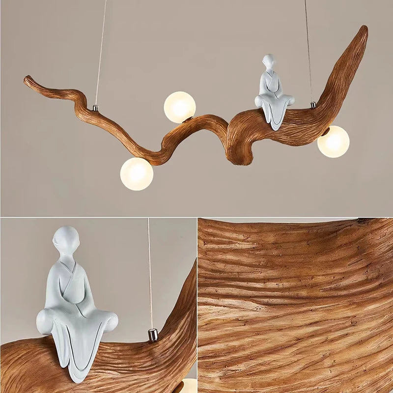 suspension en résine zen style chinois pour décoration intérieure - vue 6 sur 7