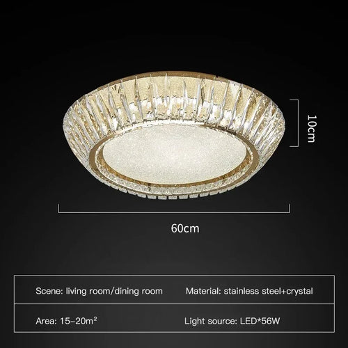 plafonnier en cristal luxe design nordique pour décoration intérieure - vue 9 sur 10