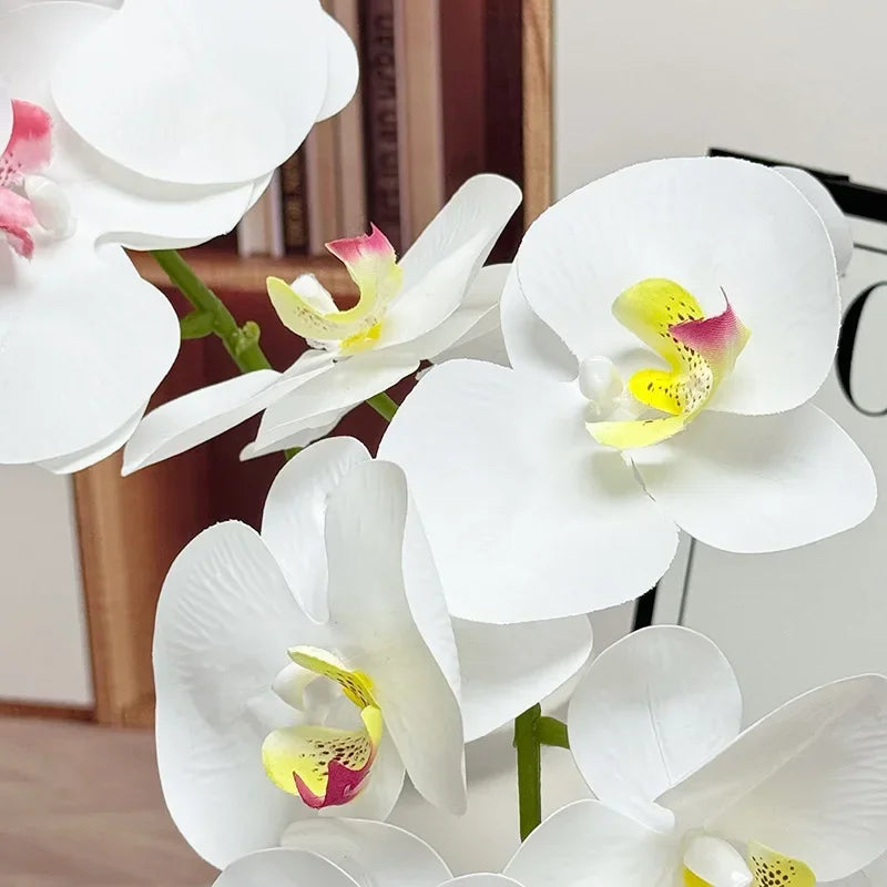 orchidée papillon artificielle 7 têtes décoration florale élégante - vue 6 sur 40