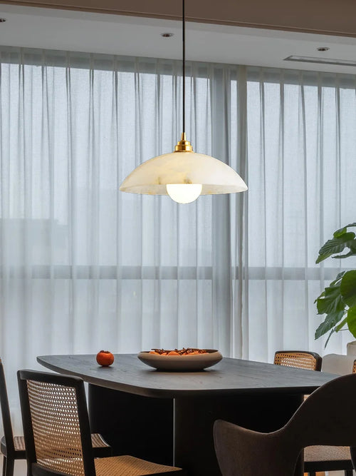 suspension en marbre et cuivre design minimaliste pour intérieur moderne - vue 2 sur 13