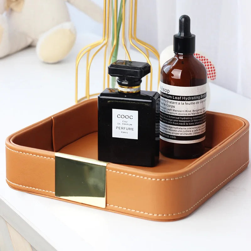valet vide poche luxe multi-usage en simili cuir pour organiser petits objets - vue 3 sur 6