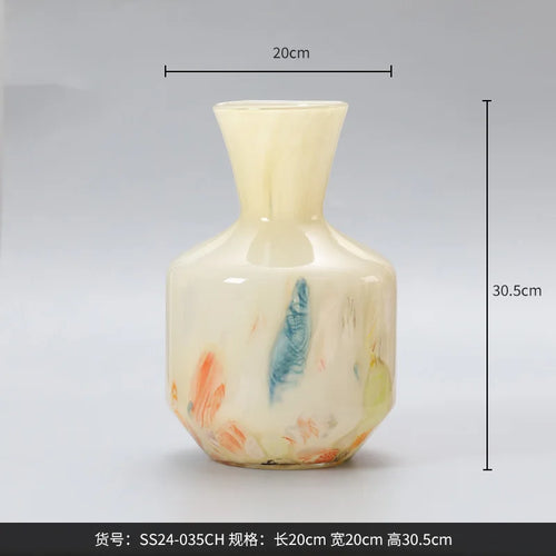 vase en verre imprimé motif floral pour terrarium décoration maison - vue 9 sur 8
