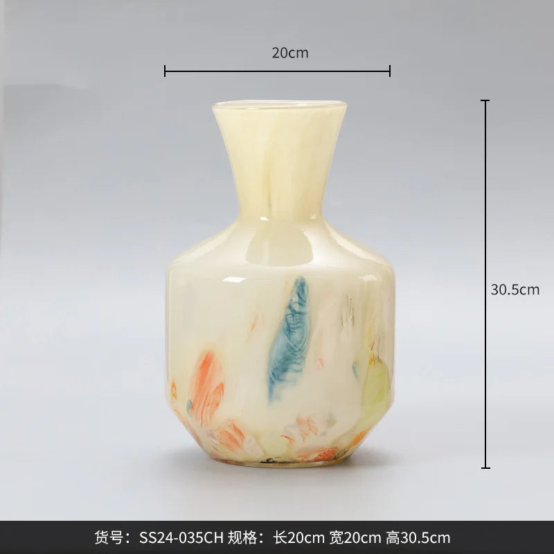 vase en verre imprimé motif floral pour terrarium décoration maison - vue 8 sur 8