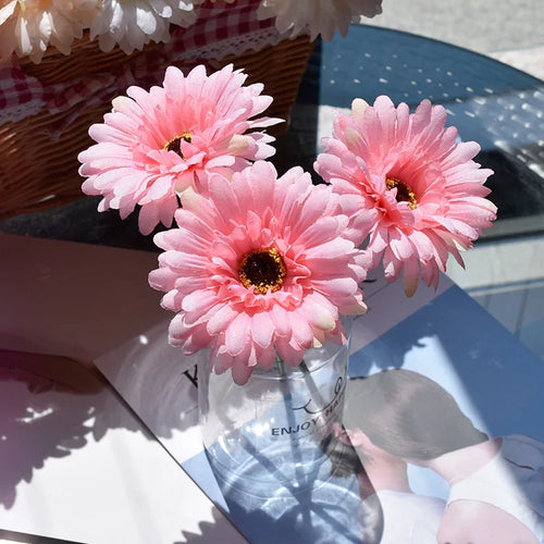 fleurs de gerbera artificielles pour décoration de fête et mariage - vue 9 sur 13