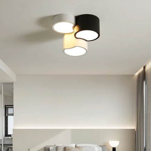 plafonnier géométrique minimaliste moderne simple combinaison lampe d'entrée - vue 2 sur 8