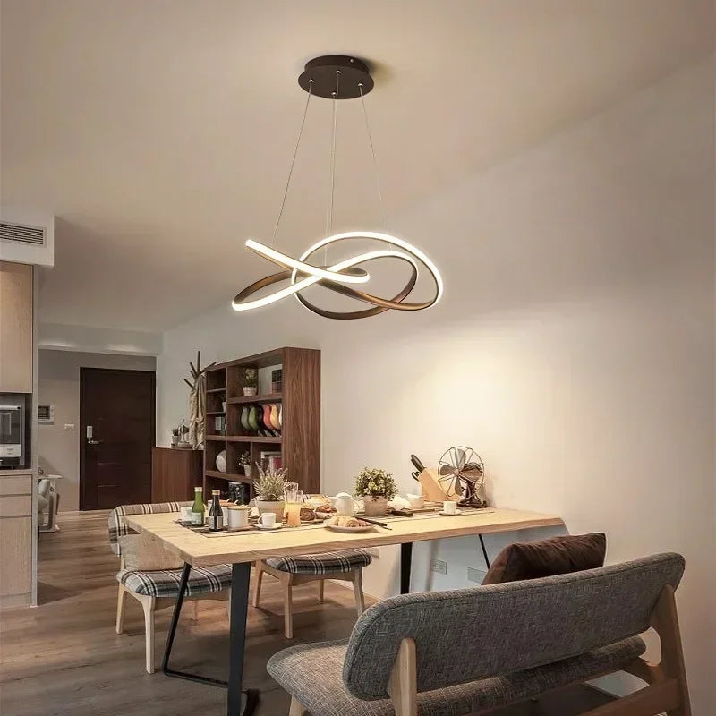 lustre suspendu led moderne pour décoration maison - vue 3 sur 20