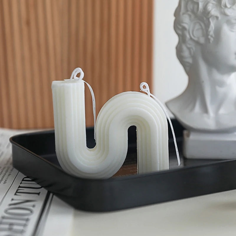 bougies parfumées géométriques en forme de u pour décoration intérieure - vue 19 sur 27