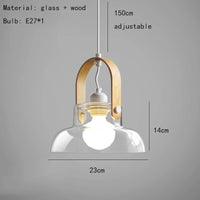 suspension en verre transparent avec fil réglable pour décor intérieur