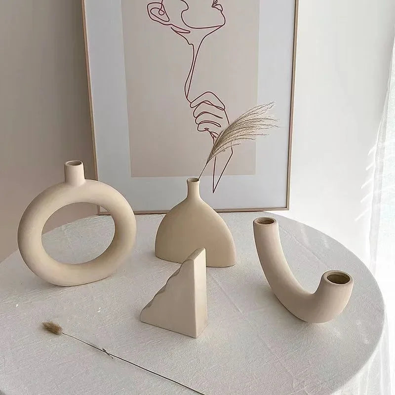 vase en céramique moderne pour fleurs séchées décoration intérieure - vue 5 sur 16