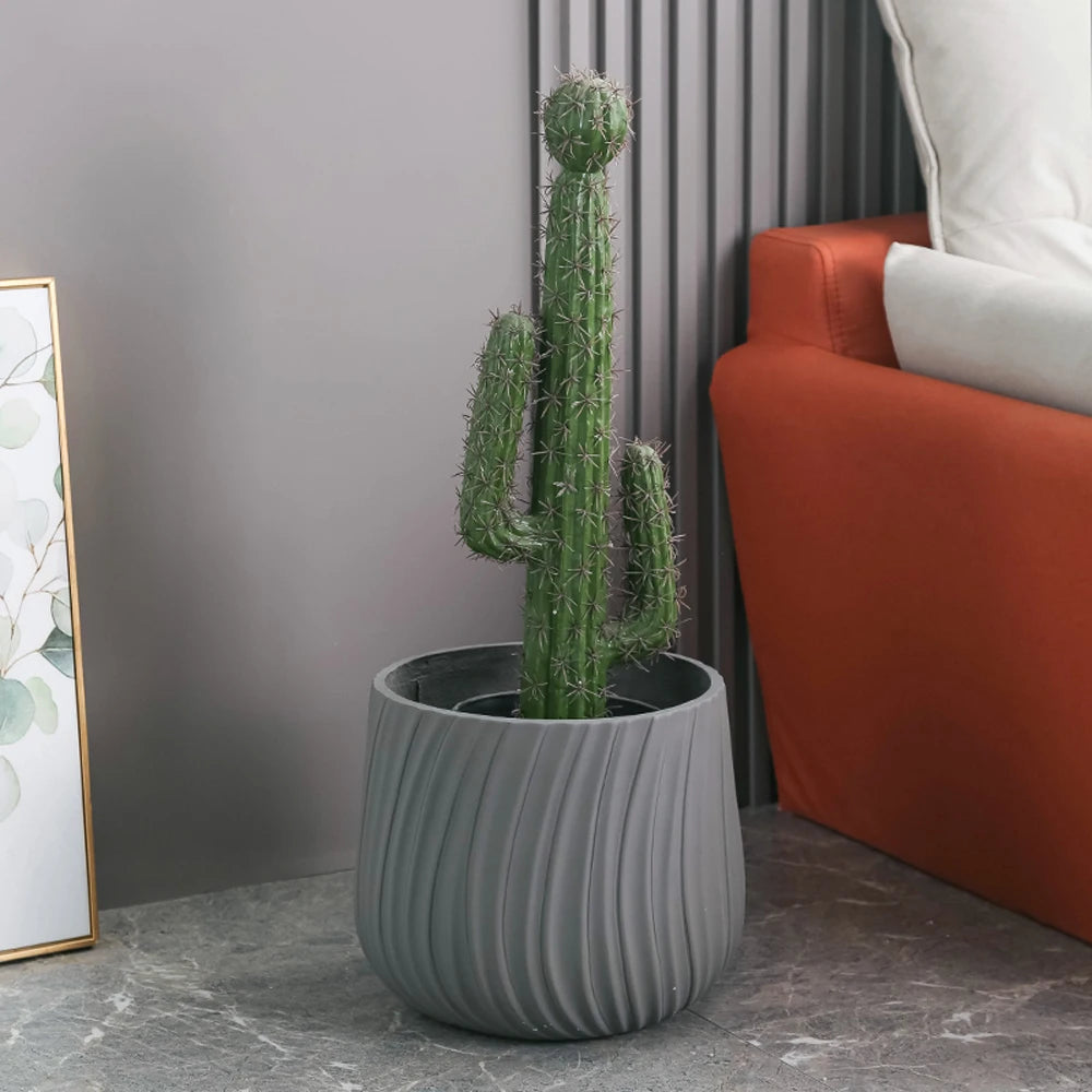 moule en silicone moderne pour pot de fleurs en béton léger et luxueux - vue 6 sur 22