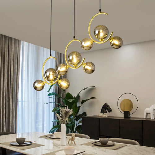 lampe boule en verre nordique décorative et créative - vue 5 sur 16