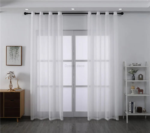 Voilage rayé style européen léger pour salon chambre - vue 4 sur 6