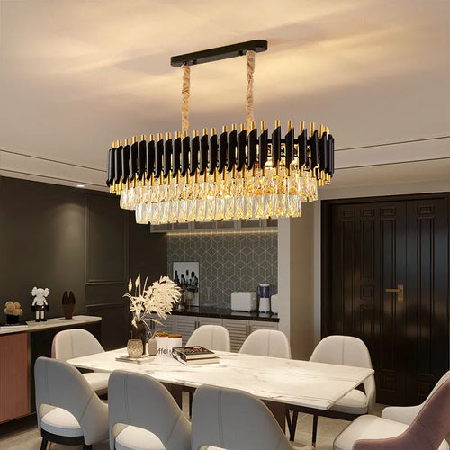 lustre en cristal luxueux avec éclairage led pour intérieur - vue 6 sur 14