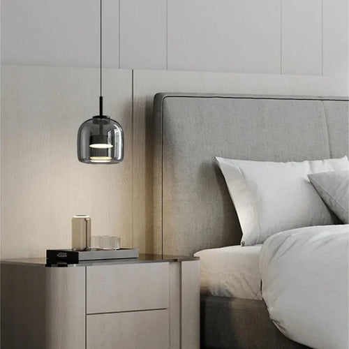 lustre led en verre moderne de luxe pour maison simple - vue 3 sur 24