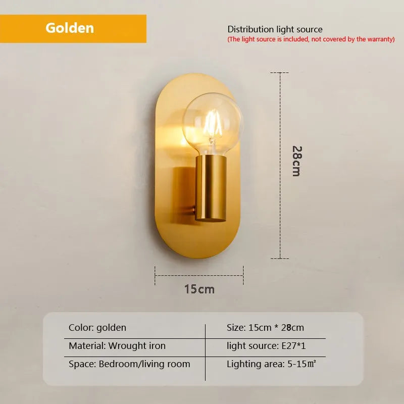 applique murale led verre doré plaque ronde intérieur - vue 5 sur 8