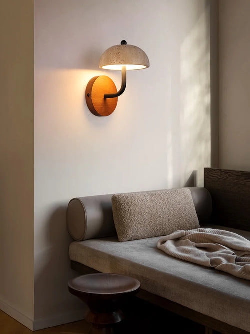 lampe de chevet simple en pierre naturelle pour ambiance chaleureuse - vue 2 sur 7