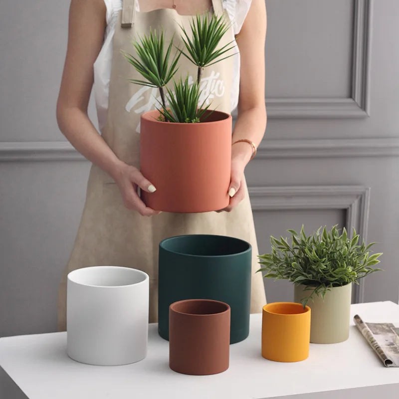 pot de fleurs en céramique pour plantes succulentes et bonsaïs - vue 2 sur 26