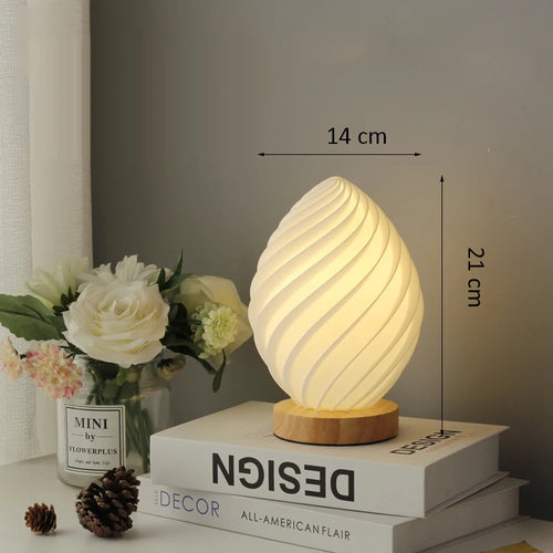 Lampe à poser Abat-jour imprimé en 3D de Style crème française - vue 14 sur 14