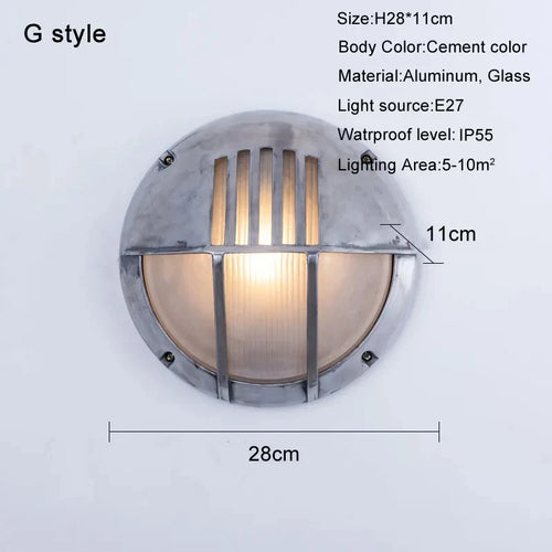 applique murale led rétro imperméable en aluminium idéale pour extérieur et intérieur - vue 9 sur 15