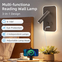 applique murale avec interrupteur et port usb rotative