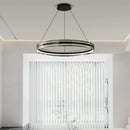 lustre circulaire en verre créatif pour un éclairage design