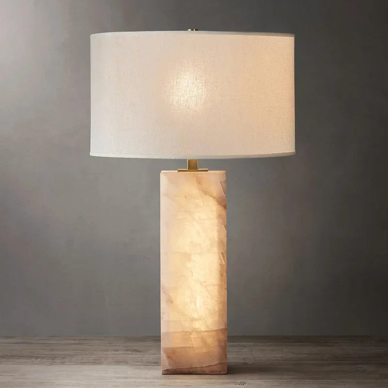 lustre tendance naturel en marbre design lumineux moderne - vue 3 sur 7
