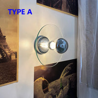 appliques murales modernes en verre pour décoration rétro élégante