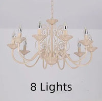 lustre rétro en fer forgé style campagnard américain pour décoration intérieure