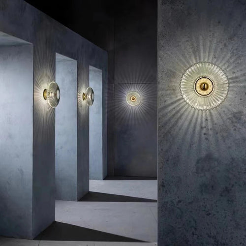 Applique murale LED modernes en verre ondulation lumières couloir allée escalier salle à manger toile de fond Simple intérieur décoration de la maison lustre luminaires - vue 7 sur 9