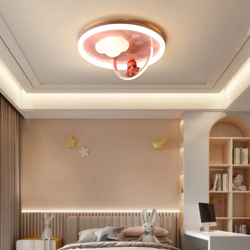plafonnier créatif avec ventilateur et lumière LED pour enfants - vue 3 sur 7