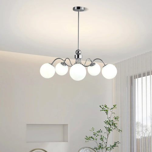 lustre led qiyimei artglass pour éclairage intérieur décoratif - vue 6 sur 12