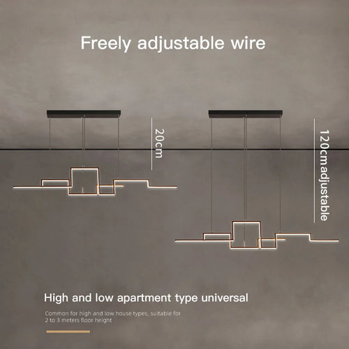 suspension led moderne design artistique pour intérieur - vue 6 sur 9