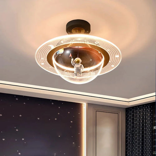 plafonnier led créatif astronaute pour chambre d'enfant nouvelle collection - vue 2 sur 7