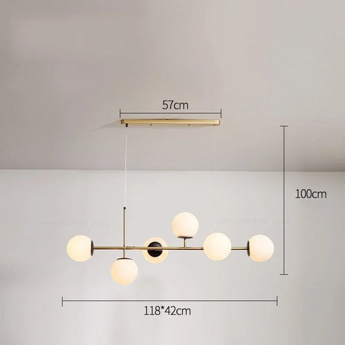 suspension nordique moderne en verre pour salon - vue 14 sur 16