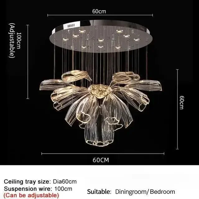 suspension art déco en verre pour intérieur moderne et élégant - vue 8 sur 8