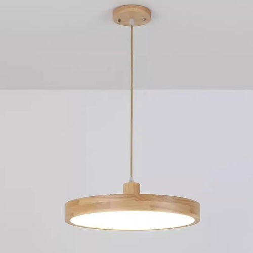 Lustre LED japonais à tête unique en rondins - vue 2 sur 13