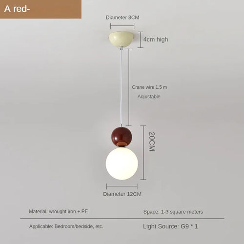 lustre nordique moderne en forme de gourde créative pour intérieur - vue 12 sur 12