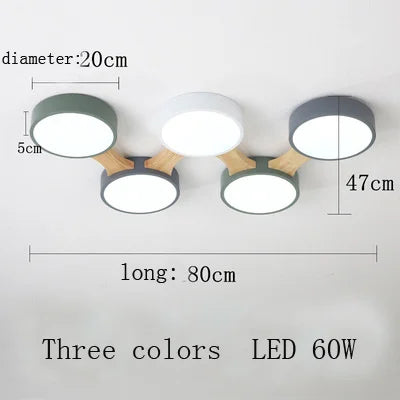 plafonnier moderne en bois avec éclairage led intérieur - vue 24 sur 36