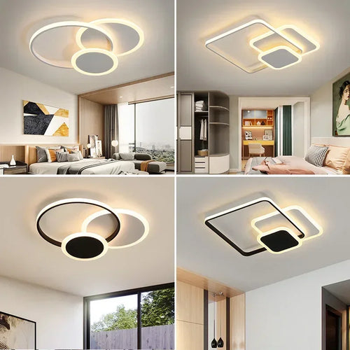 lustre moderne à leds pour décoration intérieure lumineuse - vue 3 sur 10