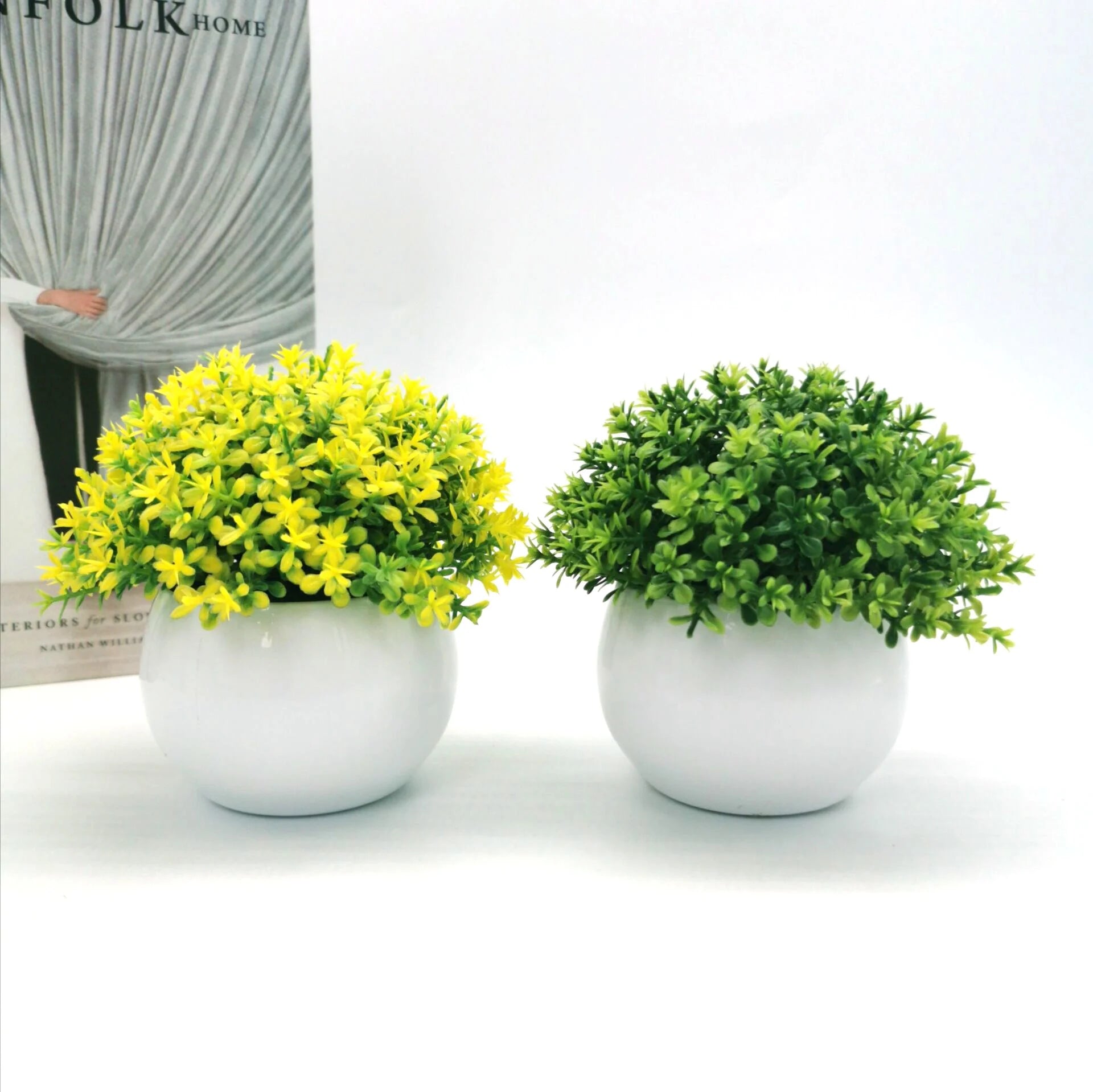 mini plantes artificielles en pot pour décoration intérieure et extérieure - vue 5 sur 11