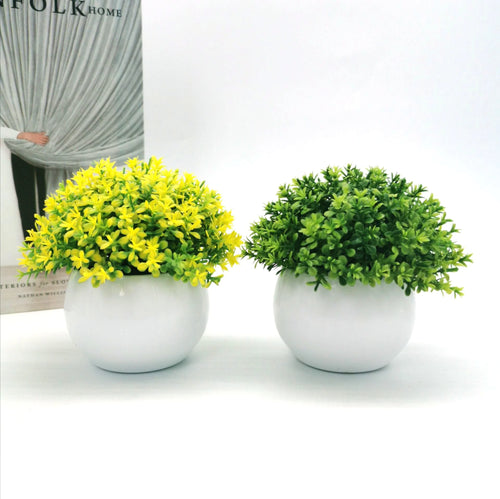 mini plantes artificielles en pot pour décoration intérieure et extérieure - vue 6 sur 11