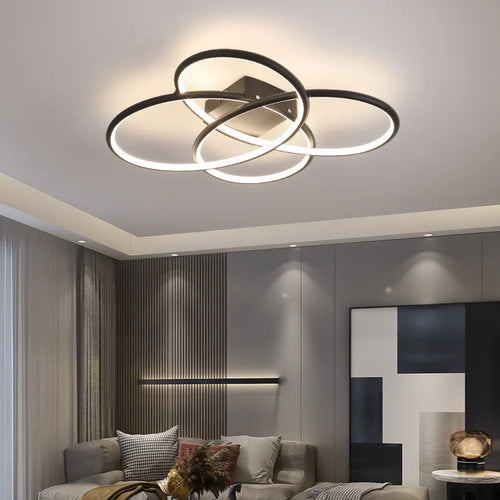plafonnier led intelligent design moderne en forme de fleur - vue 2 sur 8