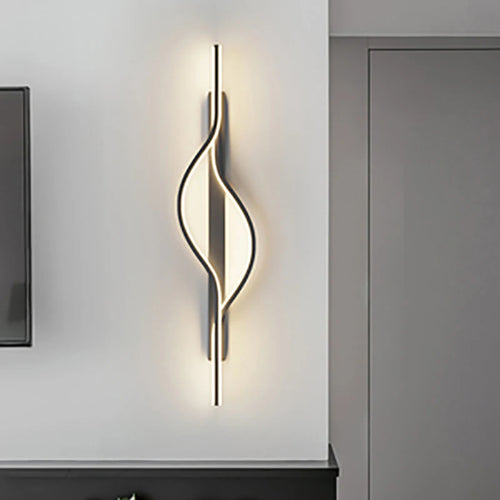 Applique murale led moderne minimaliste rayures déco intérieur chambre salon couloir - vue 2 sur 15