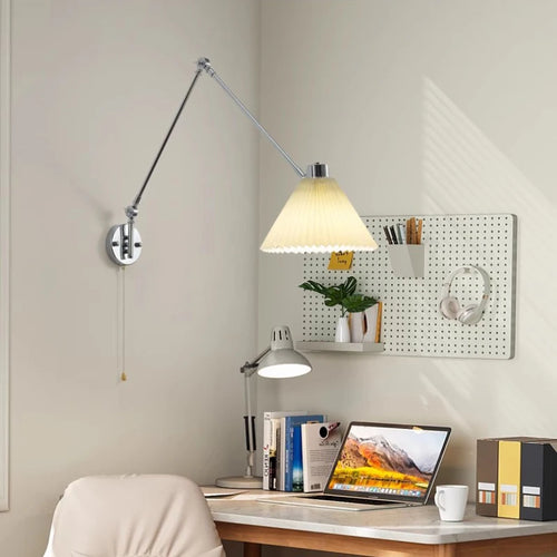applique murale télescopique moderne bras basculant lampe rotative - vue 3 sur 11