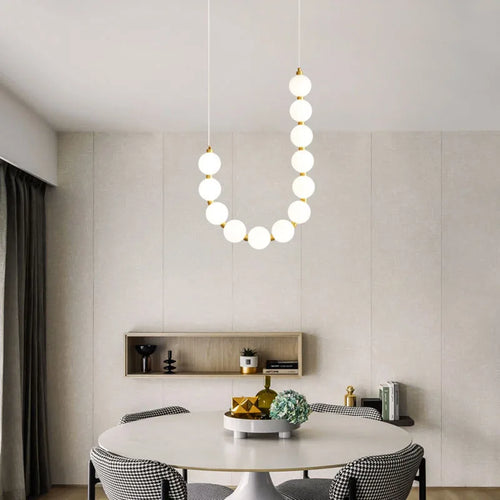 suspension led ronde en laiton cuivre et aluminium décorative - vue 2 sur 30